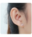 Triangle CZ Silver Stud Earrings STS-2644